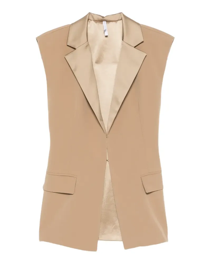 IMPERIAL cut-out tailored waistcoat - Nude Nude