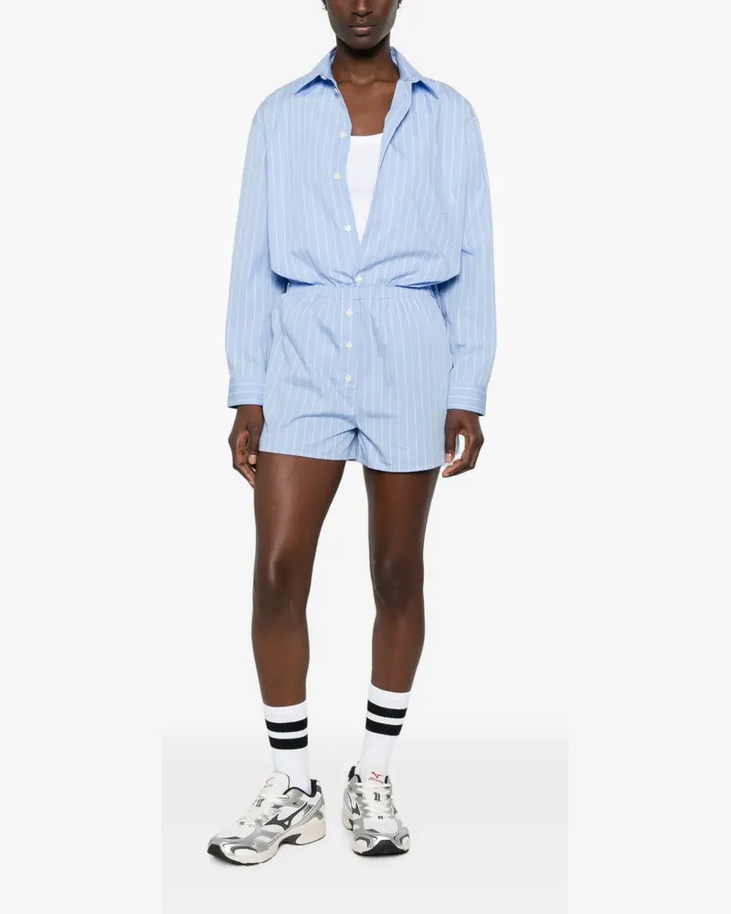 SPORTY & RICH striped cotton shirt - Blau Blau