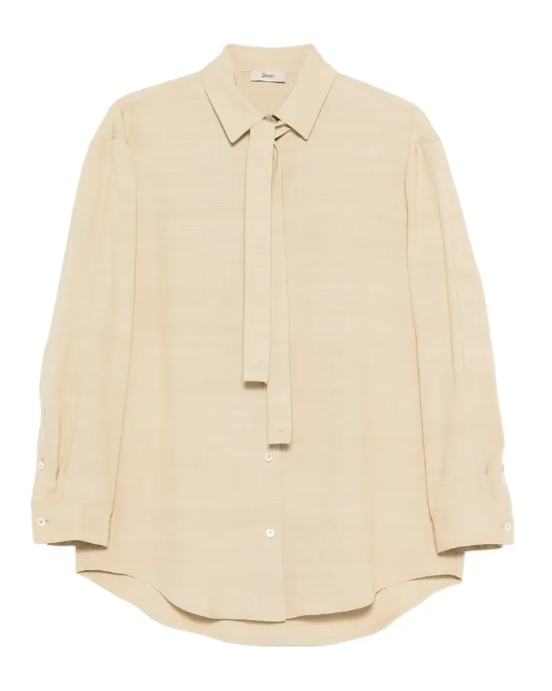 Herno tie-neck shirt - Nude Nude