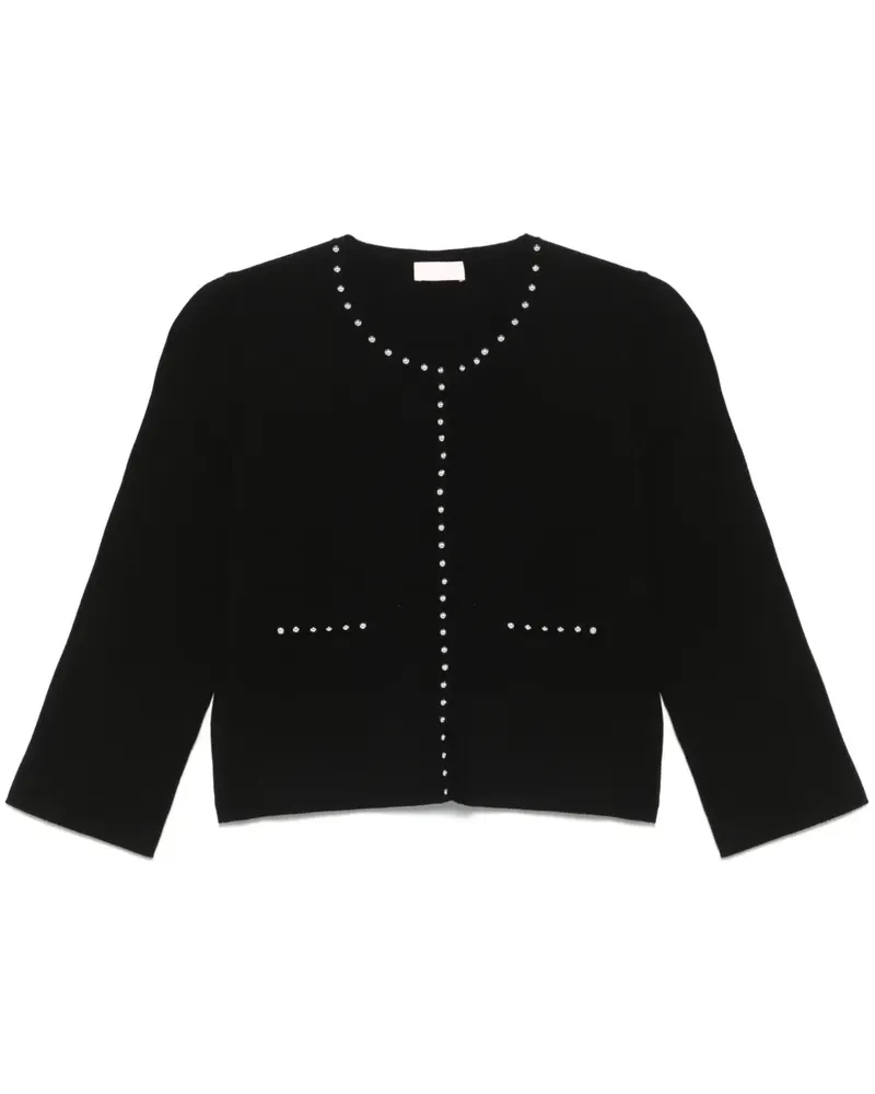Liu Jo Cardigan mit Nieten - Schwarz Schwarz