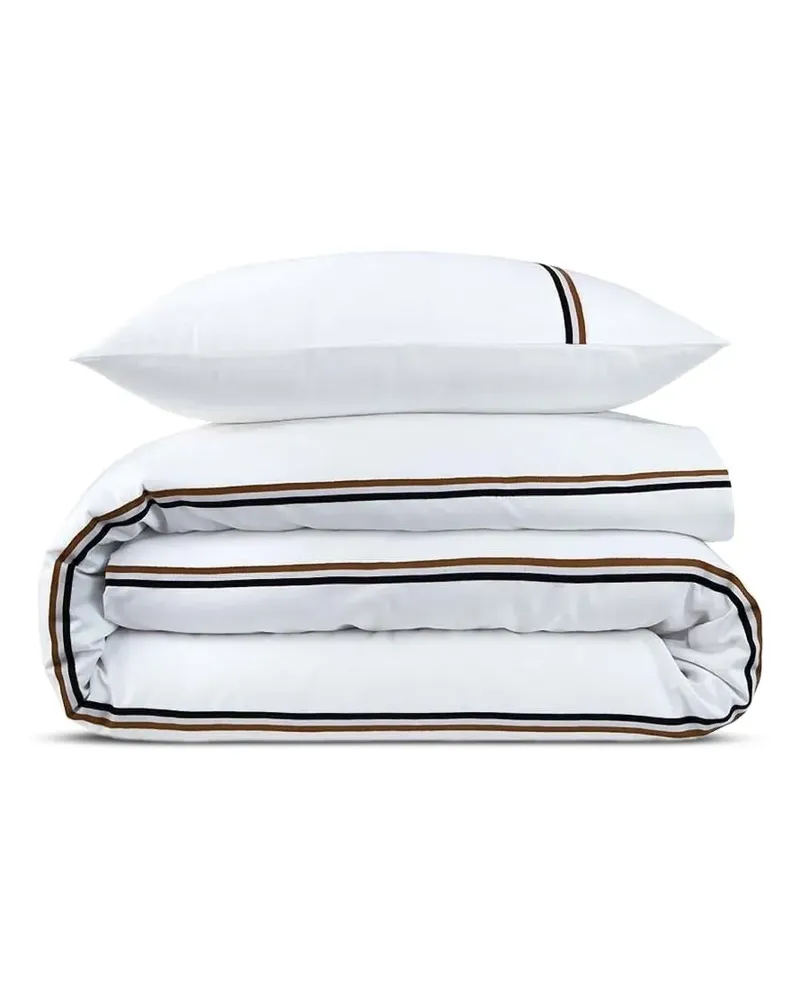 HUGO BOSS B-linea Bettwäsche-Set mit Streifendetail - Weiß Weiß
