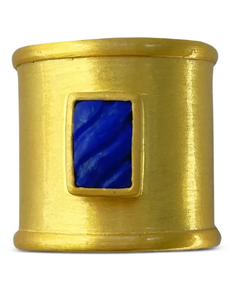Akansha Sethi x Ursa lapis lazuli band ring - Gold Gold