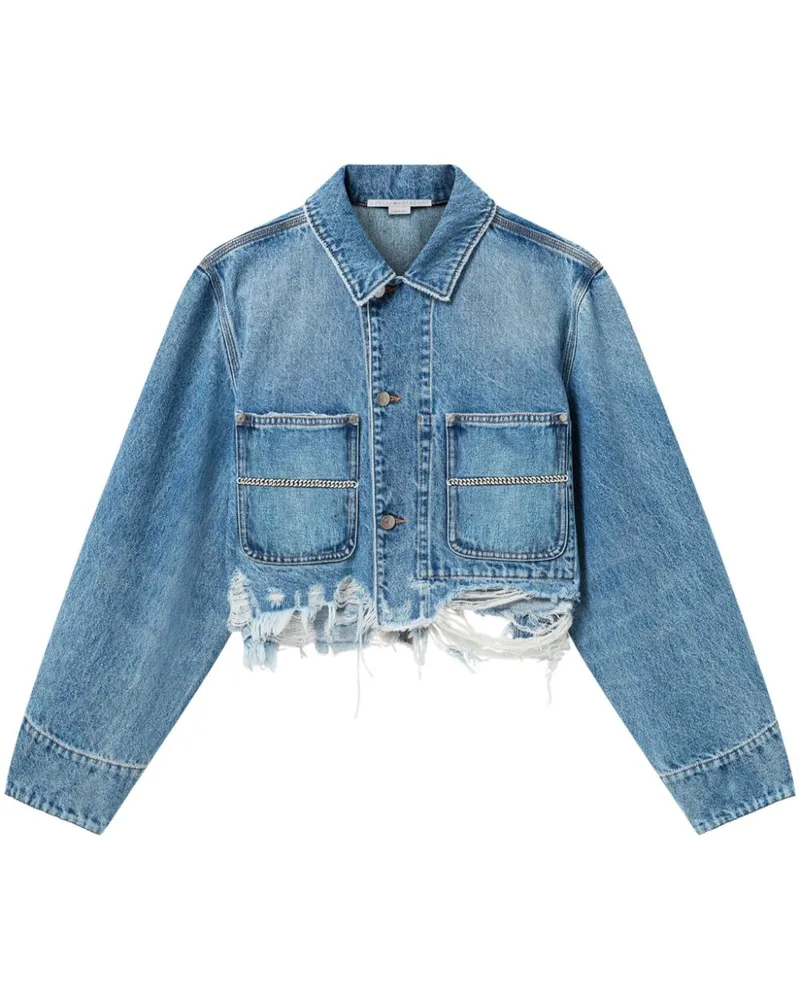 Stella McCartney Jeansjacke mit Kettendetail - Blau Blau