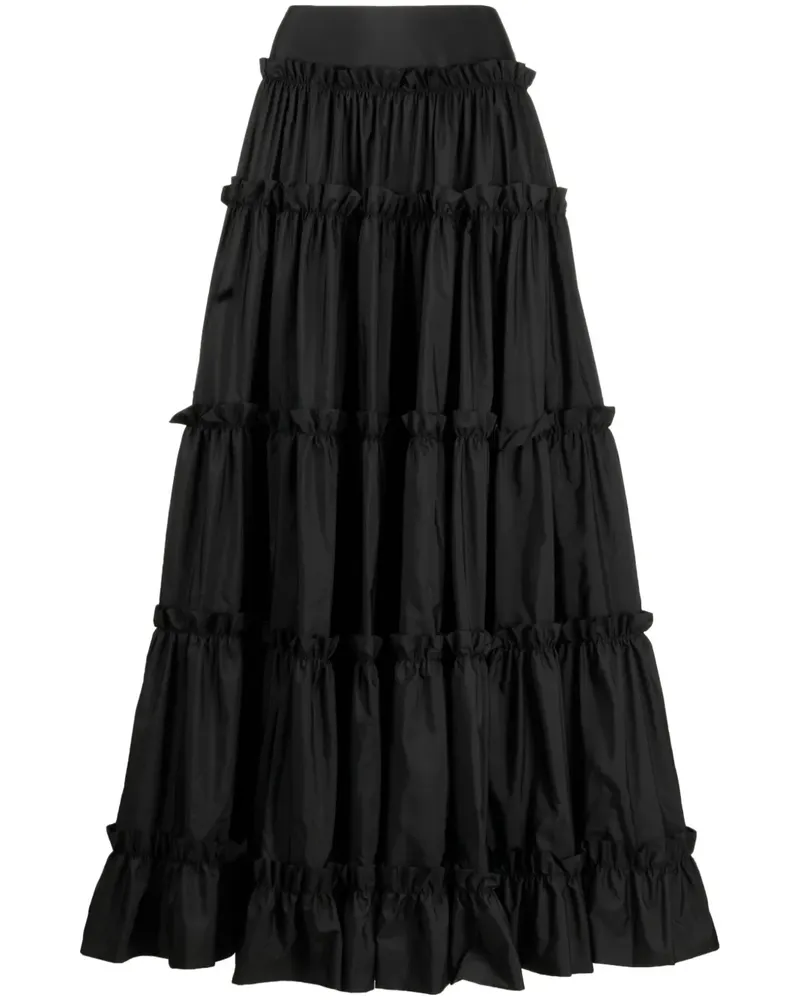 Roberto Cavalli Gerüschter Maxirock - Schwarz Schwarz
