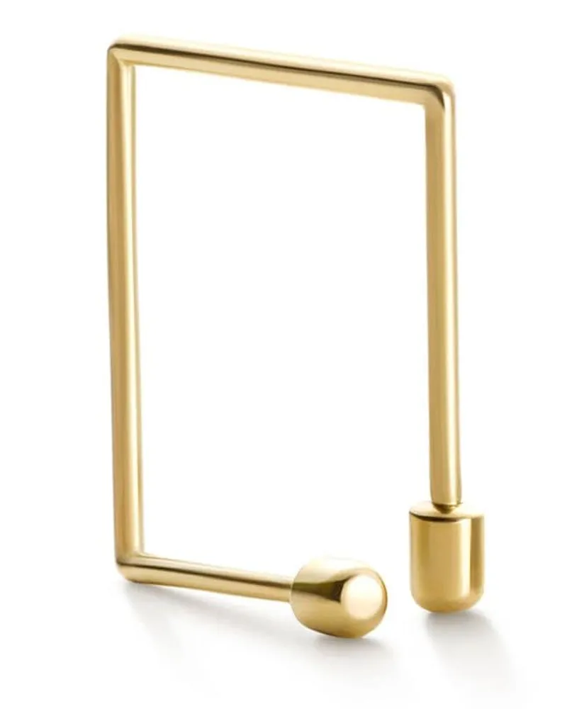 SHIHARA 18kt Twist Square 01 Gelbgoldohrring Gold