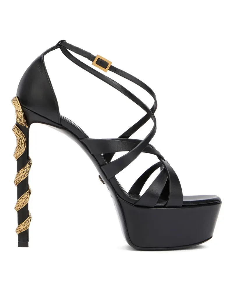 Roberto Cavalli Serpentine stiletto sandals - Schwarz Schwarz