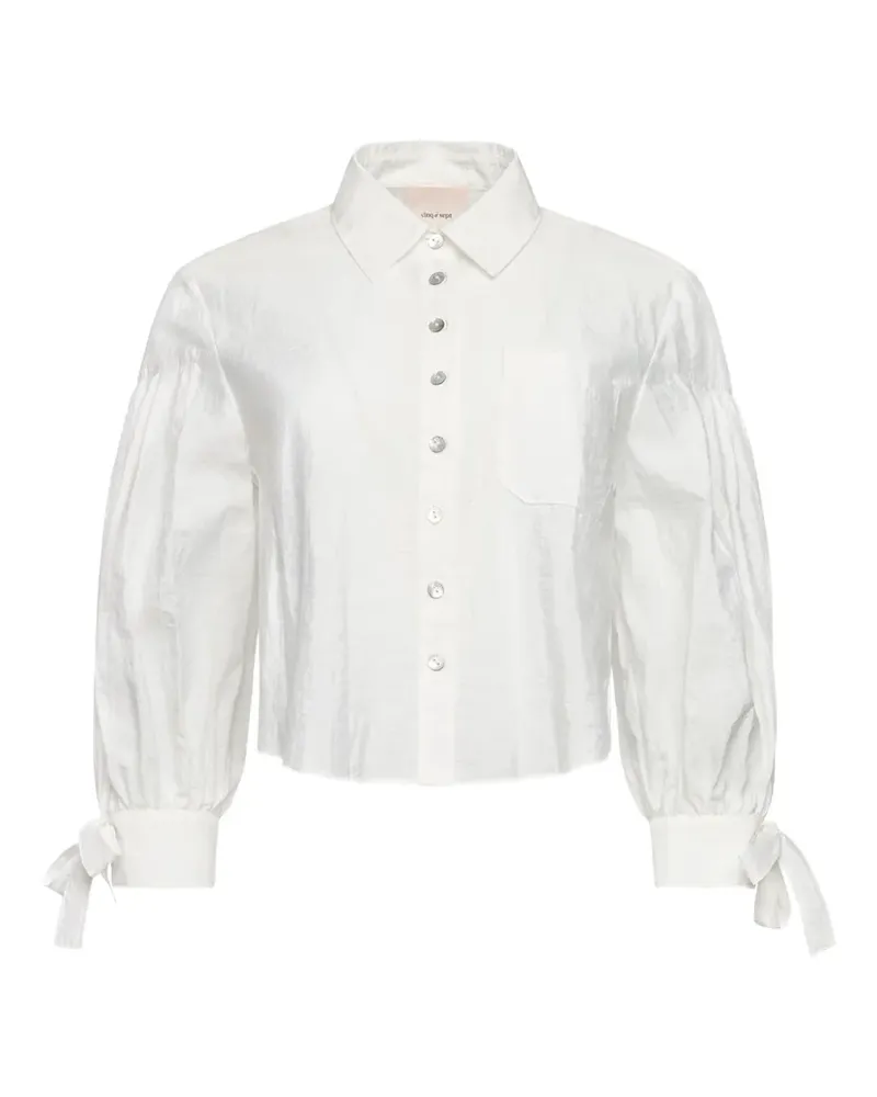 Cinq à Sept Finch bow sleeve shirt - Weiß Weiß
