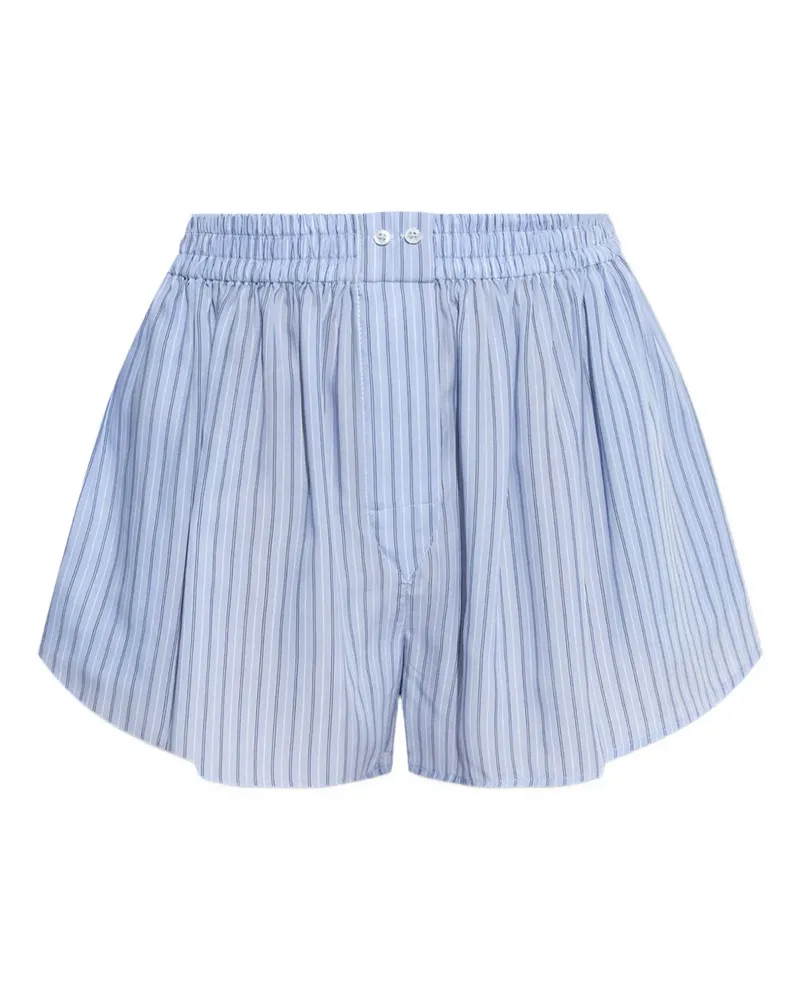 Alexander Wang Gestreifte Shorts mit elastischem Bund - Blau Blau