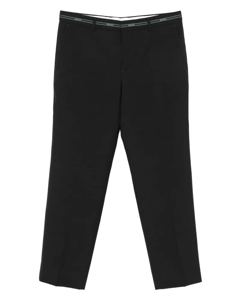 Gucci logo-waistband trousers - Grau Grau