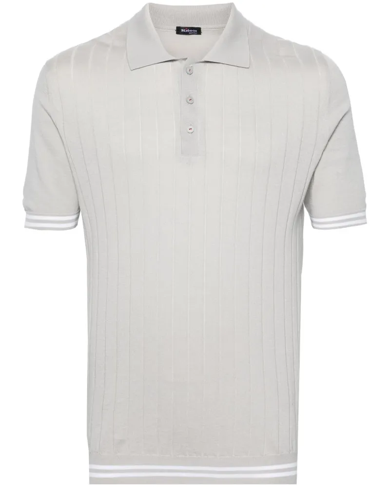 Kiton Gerippter Pullover mit Streifen - Nude Nude