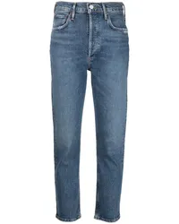 AGOLDE Klassische Cropped-Jeans Blau