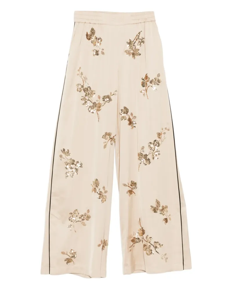 Karl Lagerfeld sequin-embellished flared trousers - Nude Nude