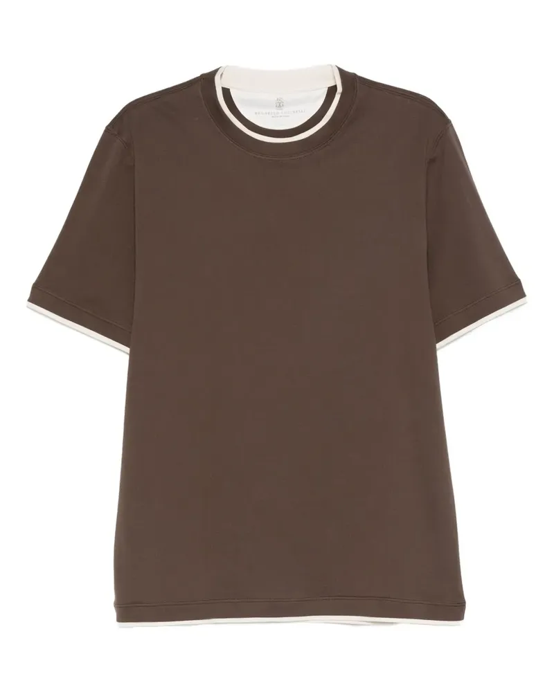 Brunello Cucinelli Klassisches T-Shirt - Braun Braun