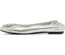 Pre-owned Minnie Ballerinas im Metallic-Look - Silber