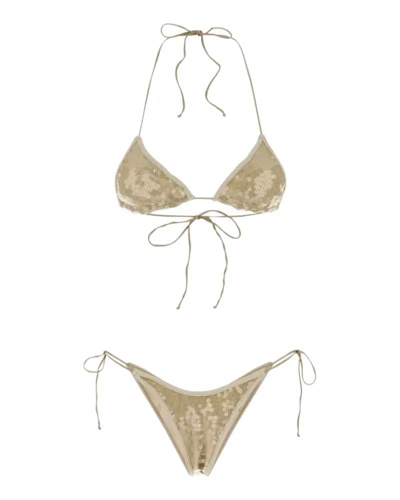 Oséree Verzierter Bikini - Gold Gold