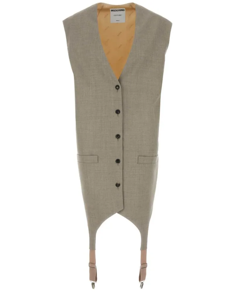 Moschino Weste mit V-Ausschnitt - Nude Nude