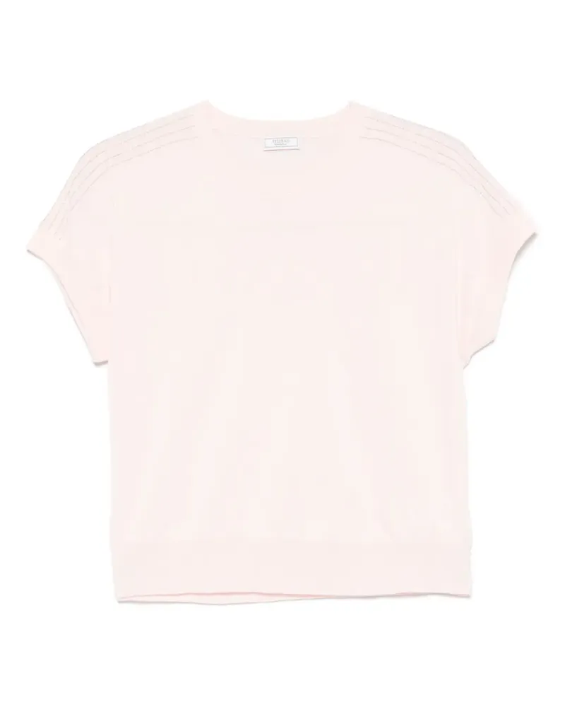 Peserico T-Shirt mit Perlenverzierung - Rosa Rosa