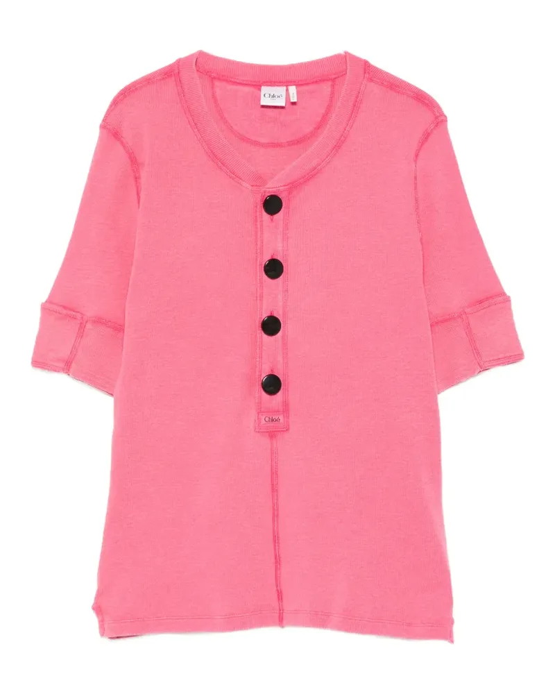 Chloé button T-shirt - Rosa Rosa