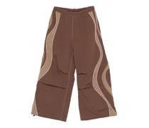 Hose in Colour-Block-Optik - Braun