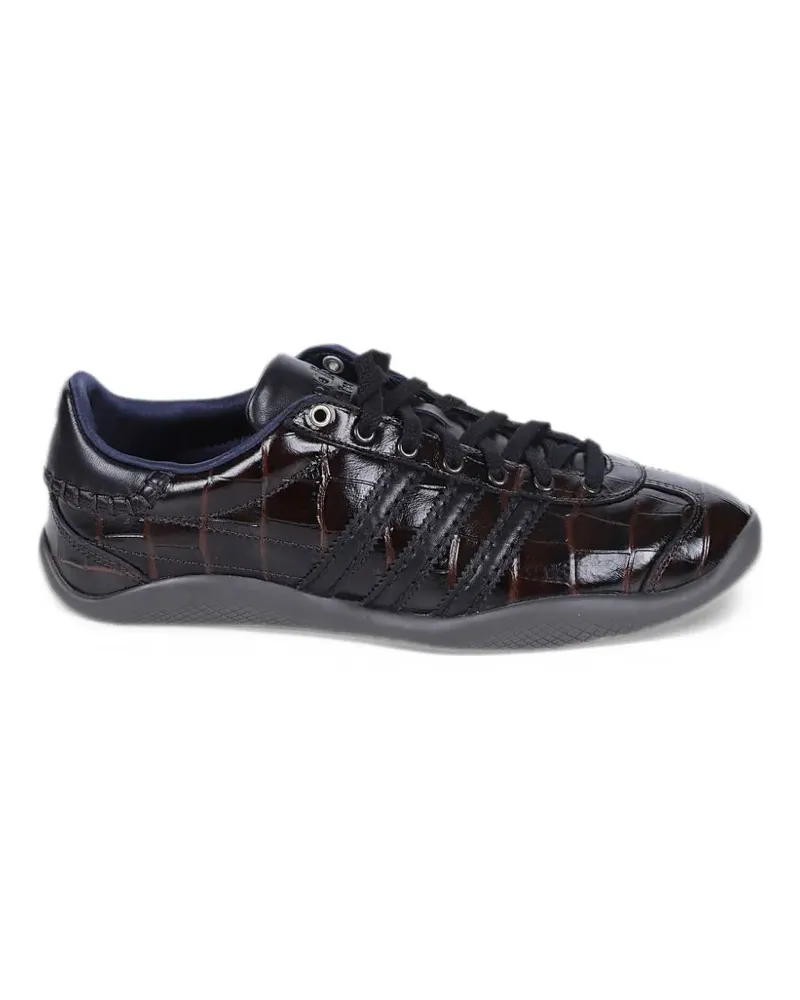 adidas crocodile-effect leather sneakers - Braun Braun
