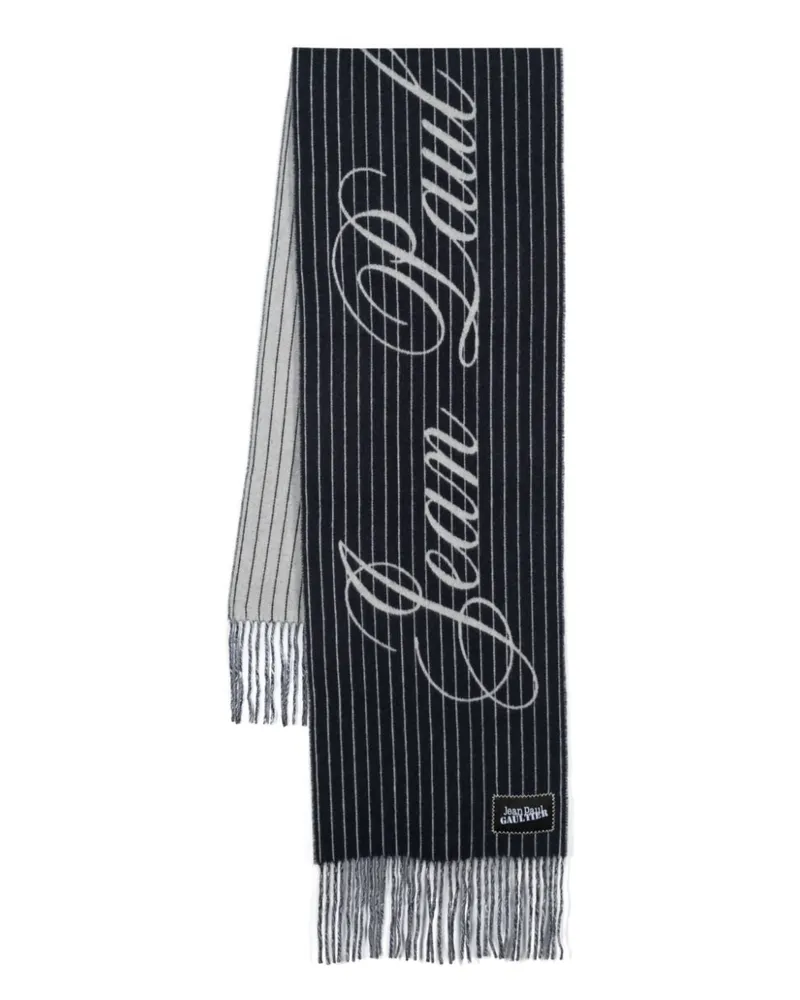 Jean Paul Gaultier Gestreifter Schal - Blau Blau