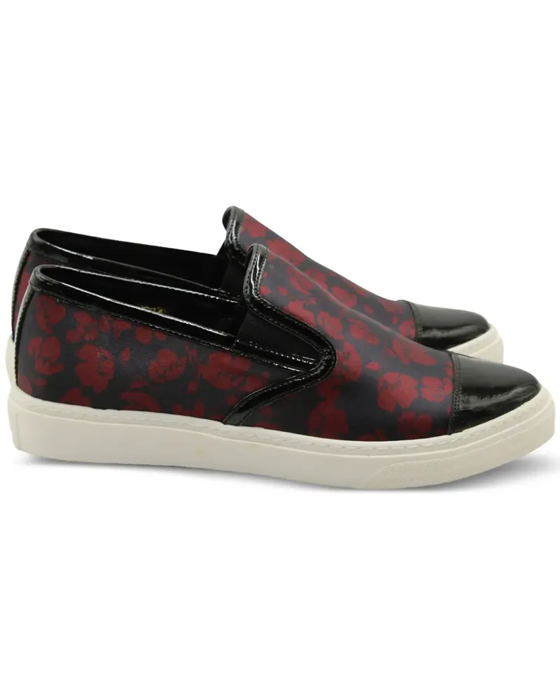 Mother of Pearl Slip-On-Sneakers mit Blumen-Print - Schwarz Schwarz