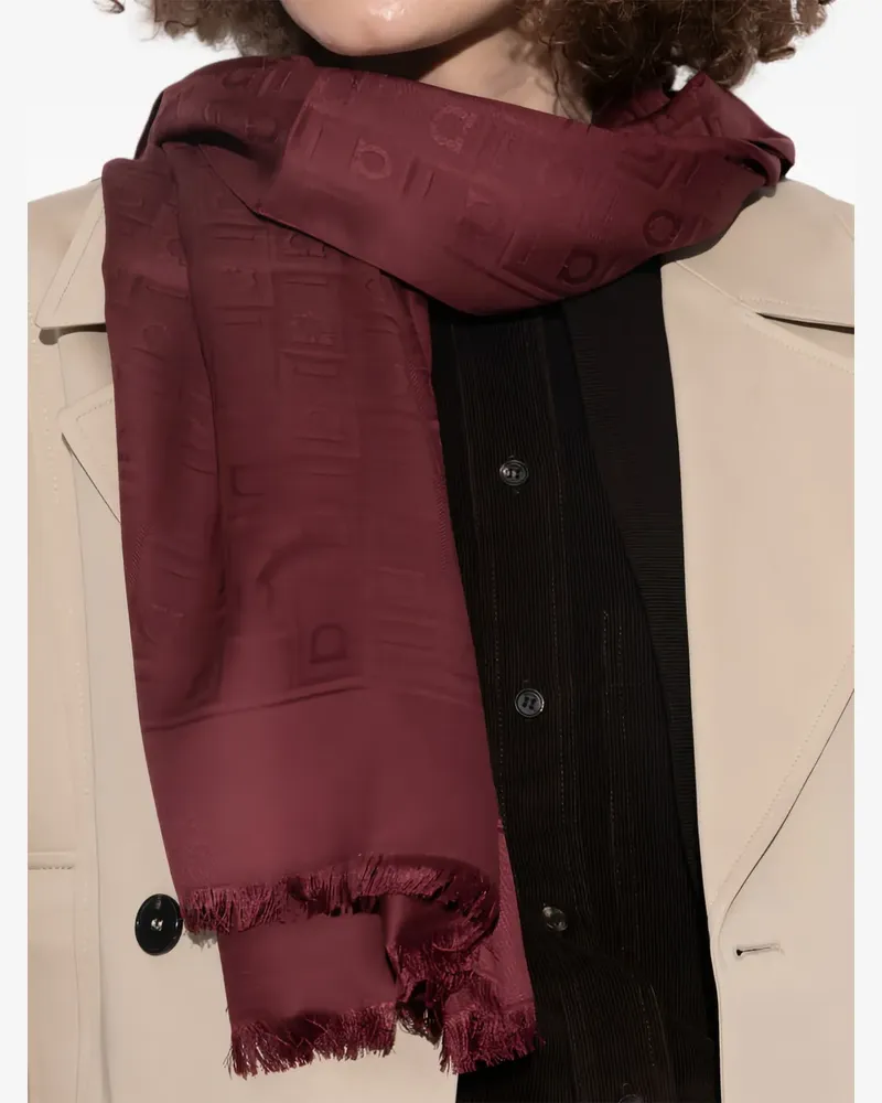 Ferragamo Schal mit Logo-Muster - Rot Rot