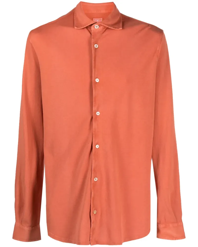 Fedeli Hemd aus Chambray - Orange Orange