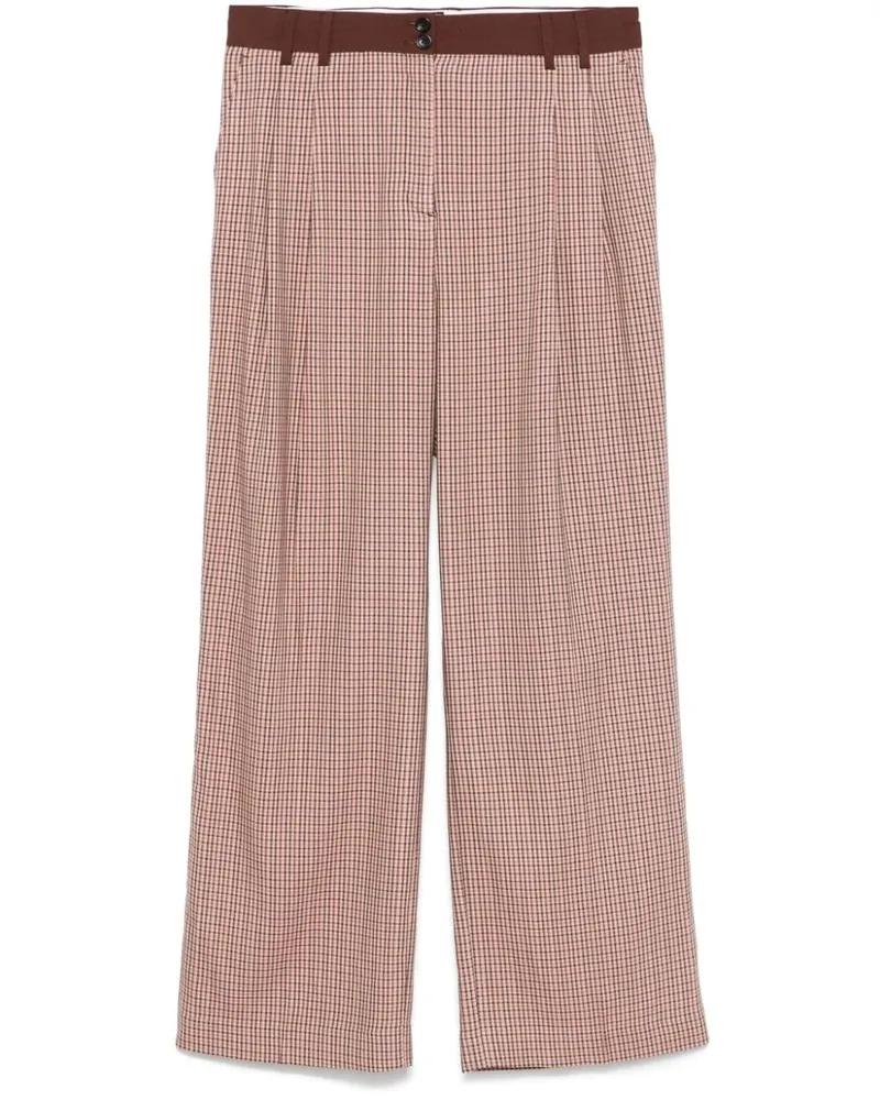 Paul Smith Hose mit Karomuster Braun