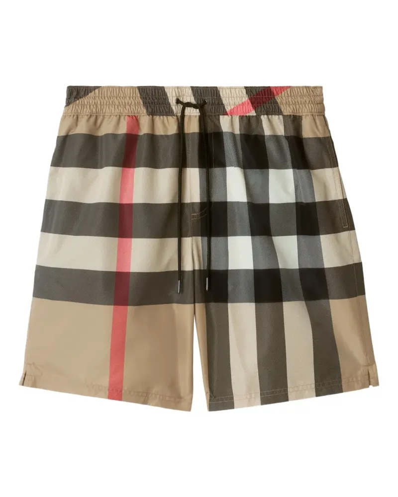 Burberry Karierte Badeshorts - Nude Nude