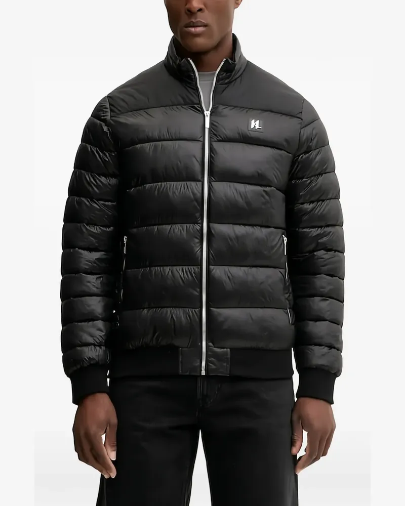 Karl Lagerfeld quilted zipped jacket - Schwarz Schwarz