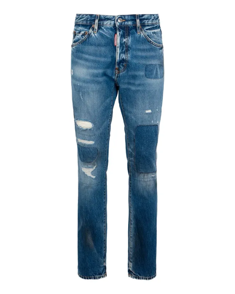 Dsquared2 Teddy Jeans in Worker Wash - Blau Blau