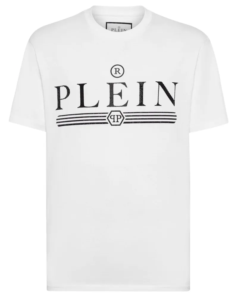 Philipp Plein T-Shirt mit Logo-Verzierung - Weiß Weiß