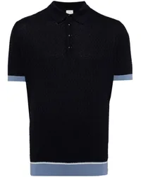 Pal Zileri Poloshirt in 3D-Strick Blau