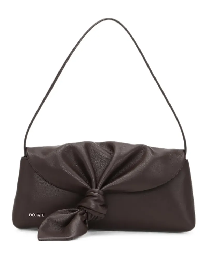 ROTATE Birger Christensen The Drape bag brown leather - Braun Braun