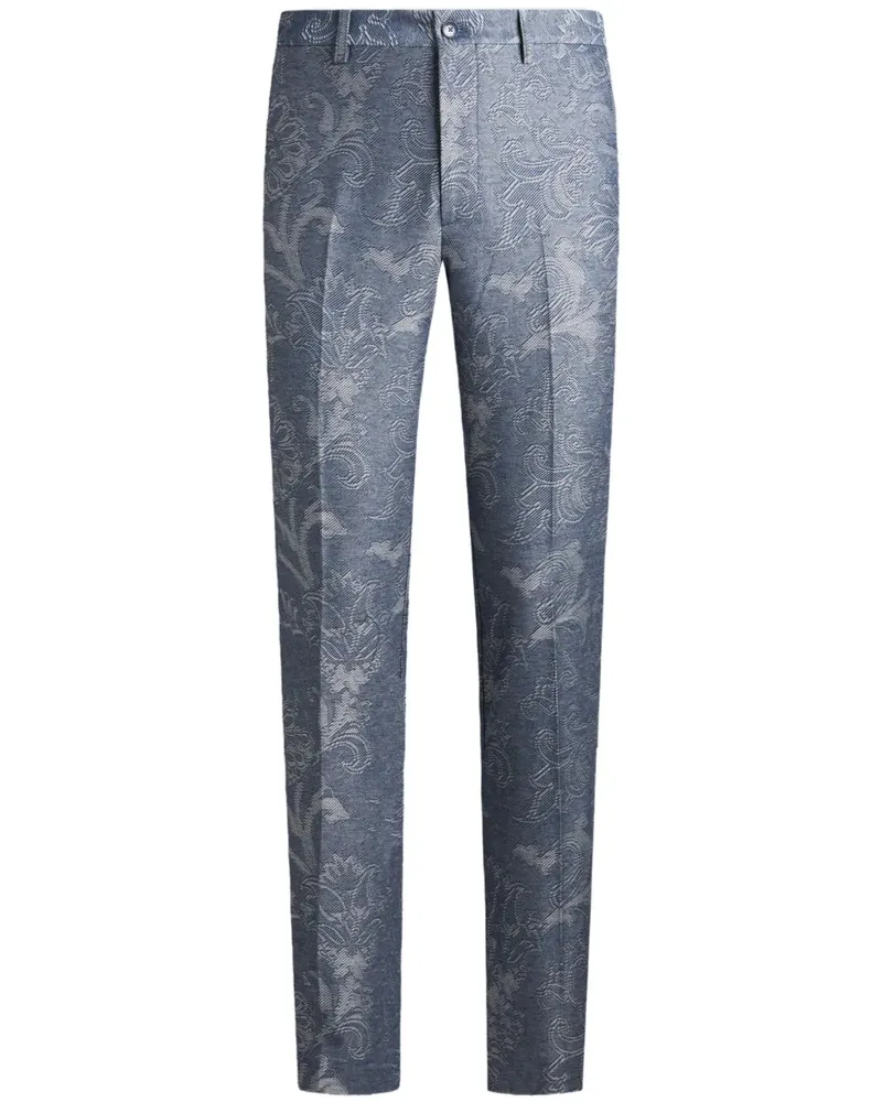 Etro Jacquard-Hose - Blau Blau