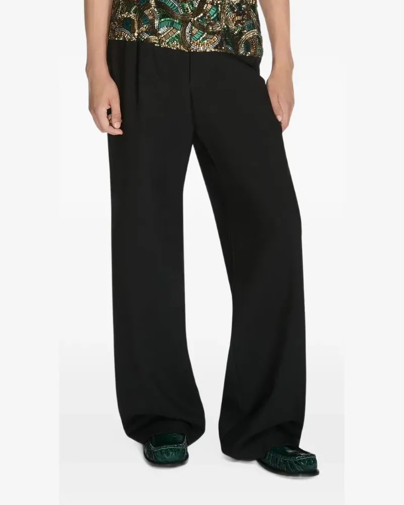 Dries van Noten Hose mit Pailletten - Schwarz Schwarz