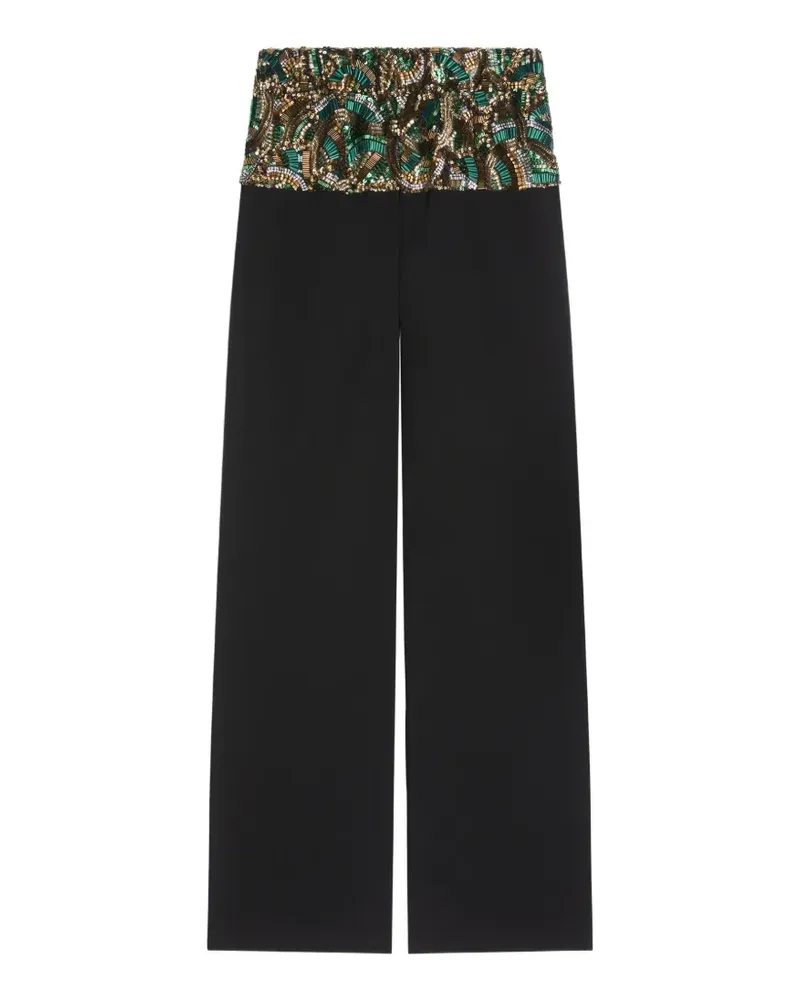 Dries van Noten Hose mit Pailletten - Schwarz Schwarz
