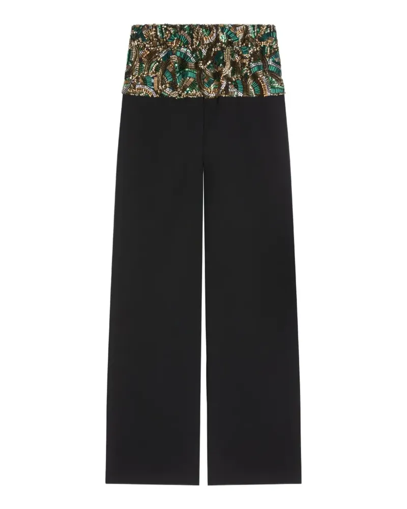Dries van Noten Hose mit Pailletten - Schwarz Schwarz