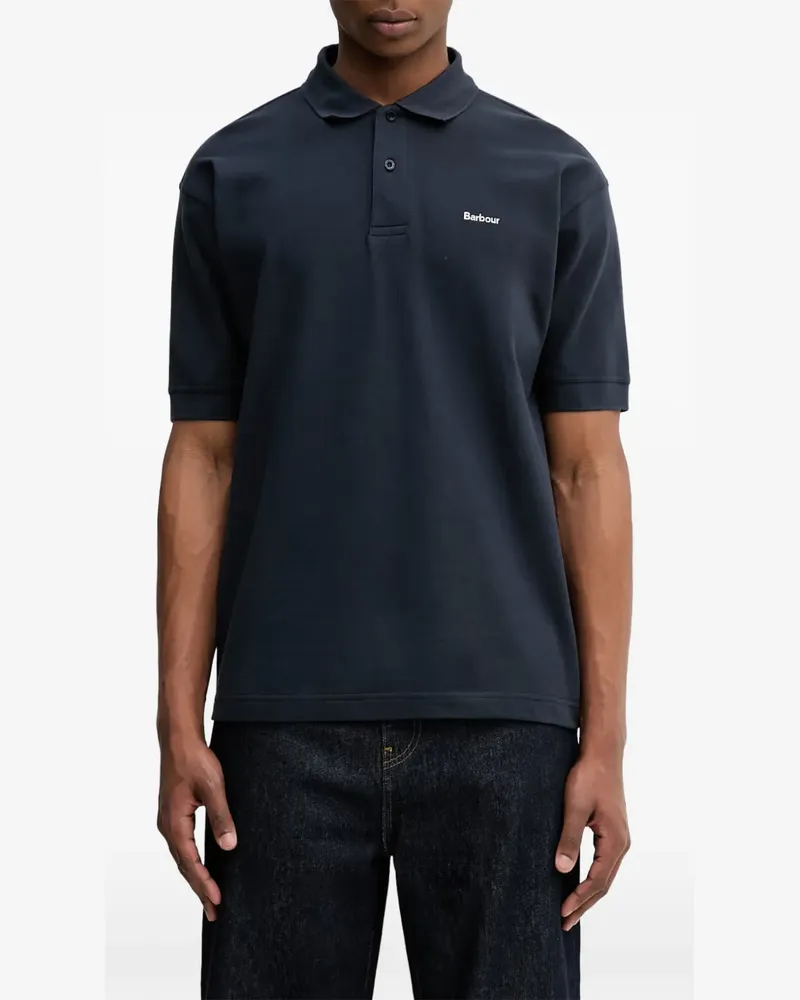 Barbour Hexham logo-embroidered polo shirt - Blau Blau