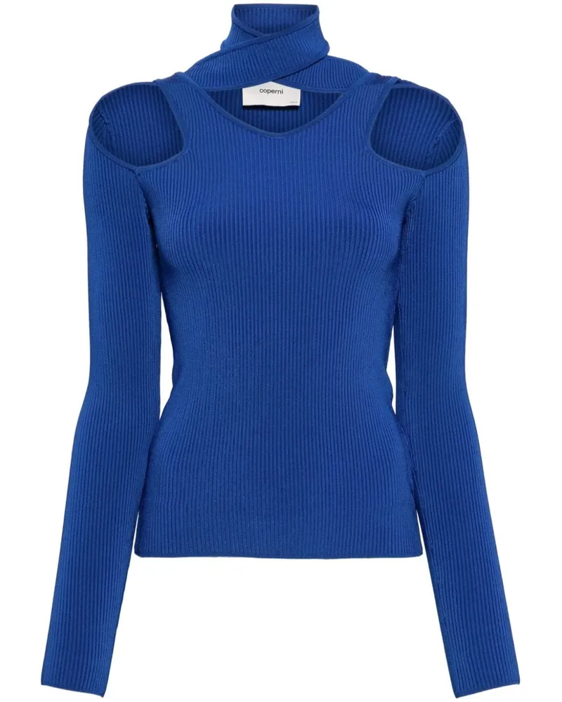 COPERNI Gerippter Pullover mit Cut-Outs - Blau Blau