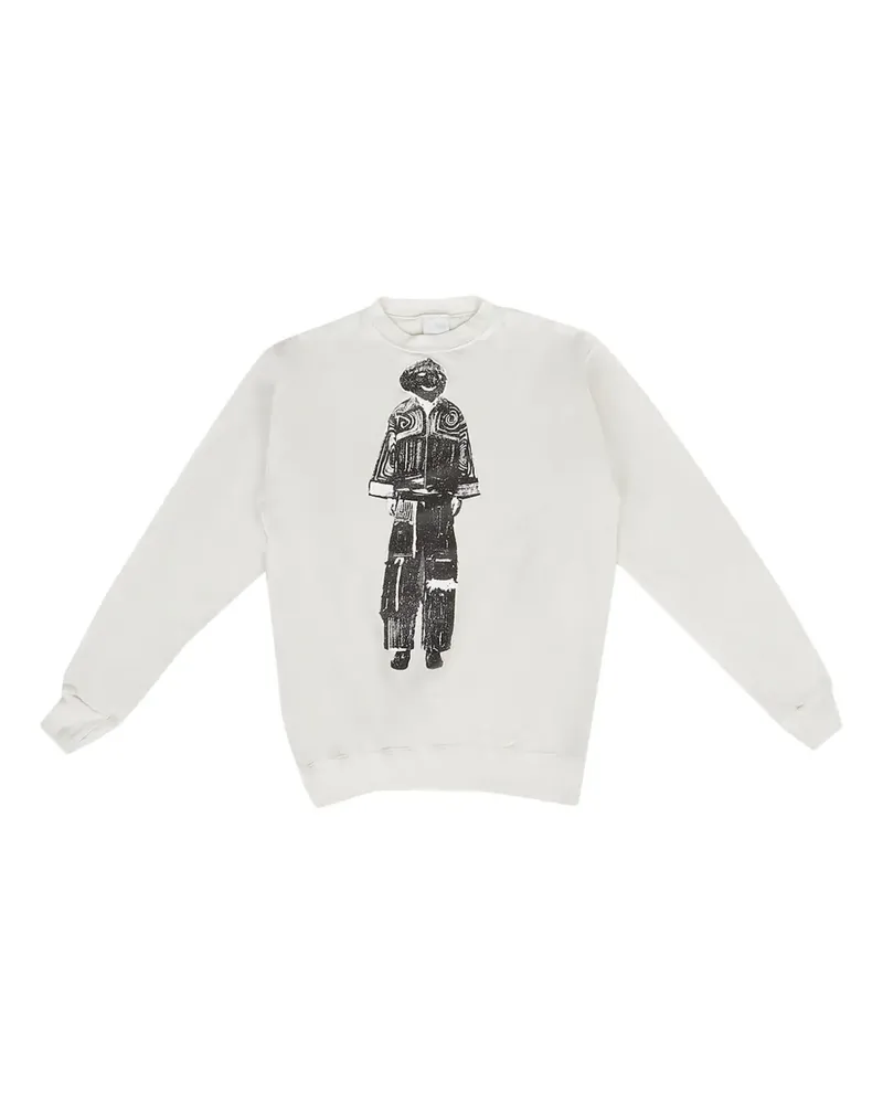 DRx FARMAxY FOR LN-CC graphic-print crew-neck sweatshirt - Weiß Weiß