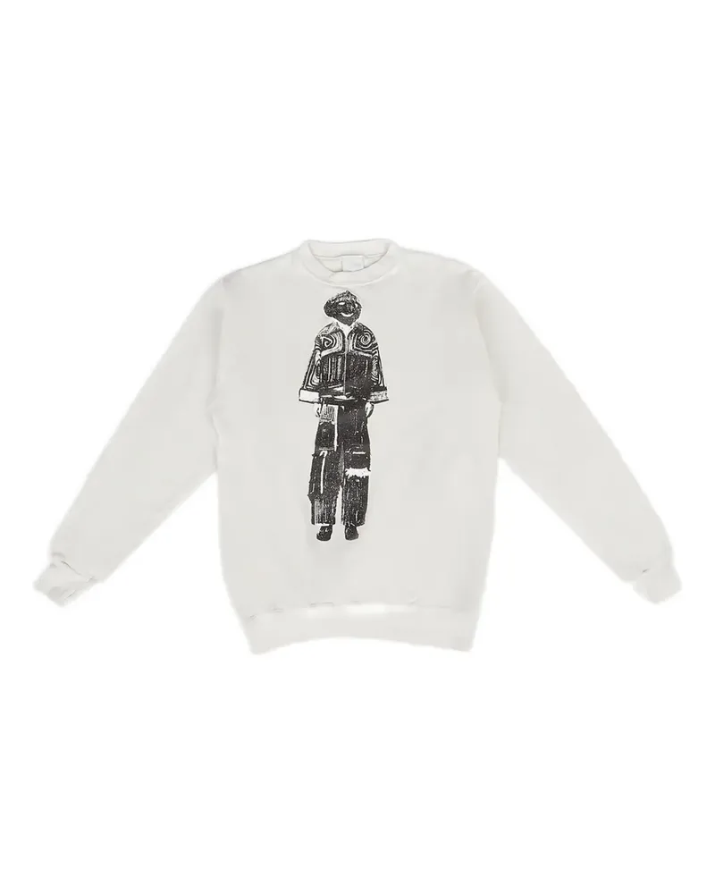 DRx FARMAxY FOR LN-CC graphic-print crew-neck sweatshirt - Weiß Weiß