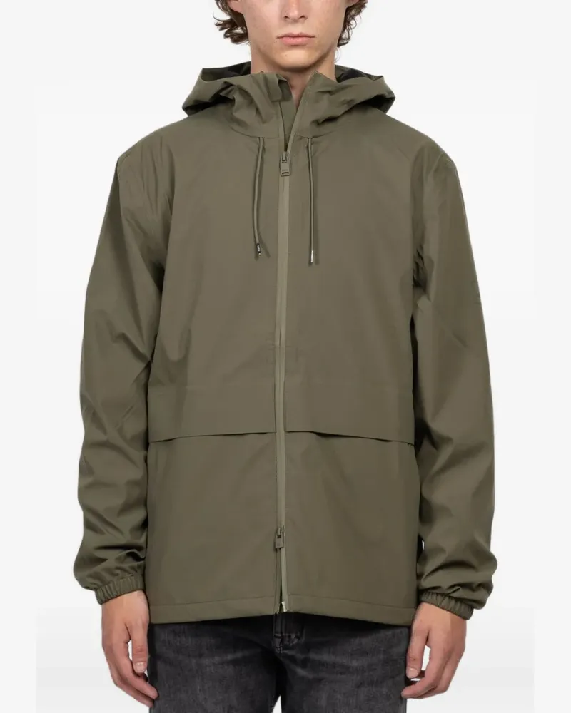 RAINS Suva hooded zip-up jacket - Grün Grün