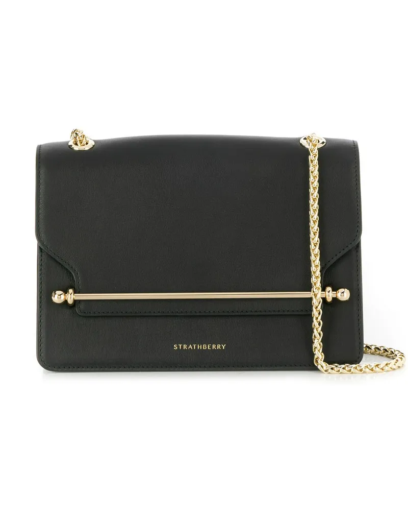 Strathberry Schultertasche mit Stange - Schwarz Schwarz