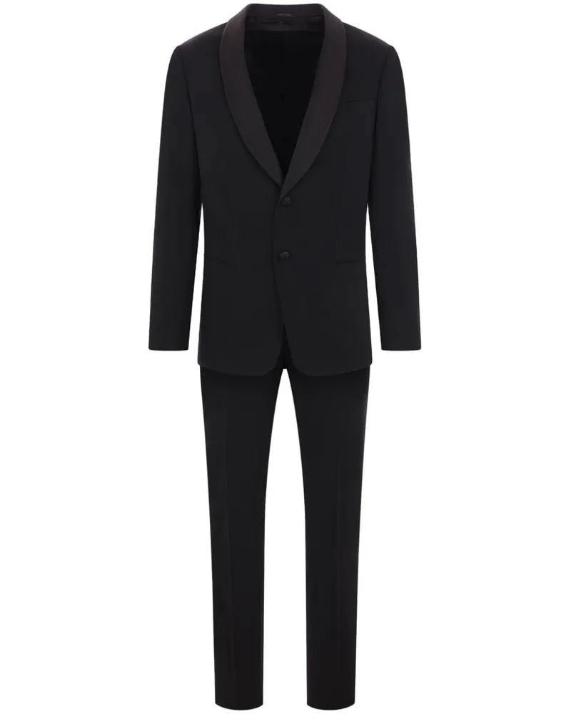 Giorgio Armani Anzug aus Wolle - Schwarz Schwarz