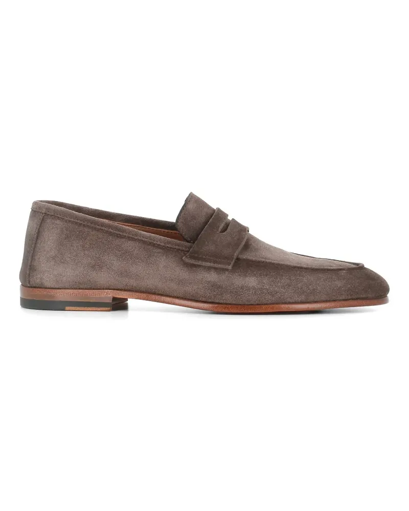 Antonio Maurizi penny-strap suede loafers - Braun Braun