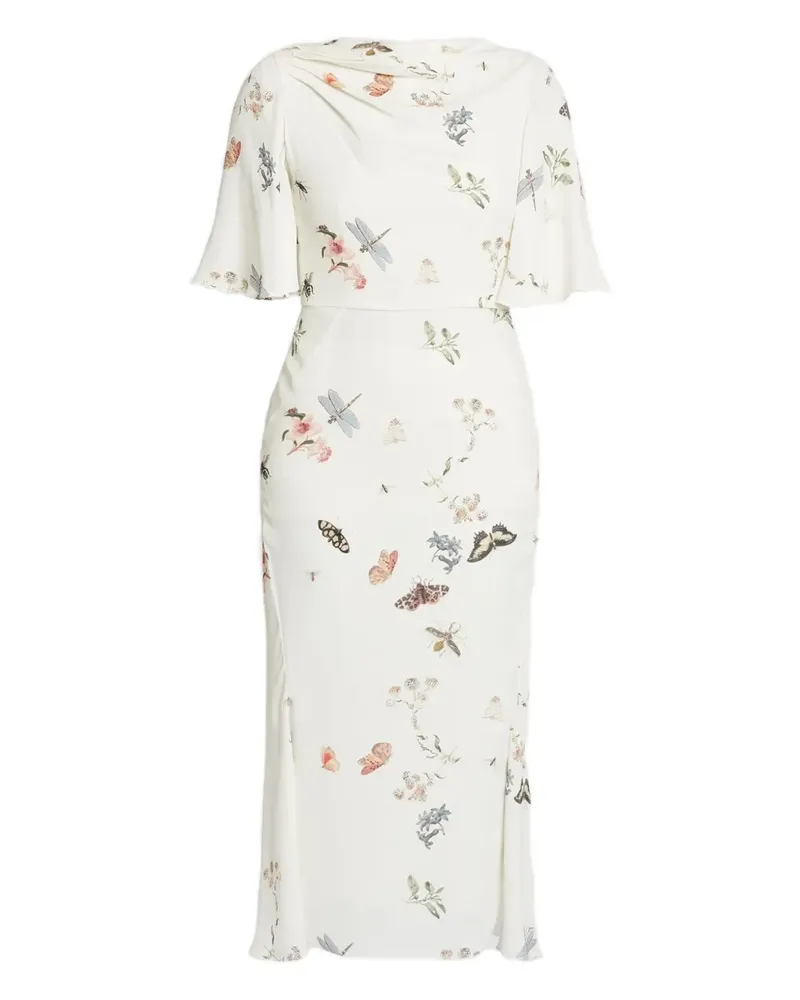 Erdem Midikleid mit weiten Ärmeln - Nude Nude