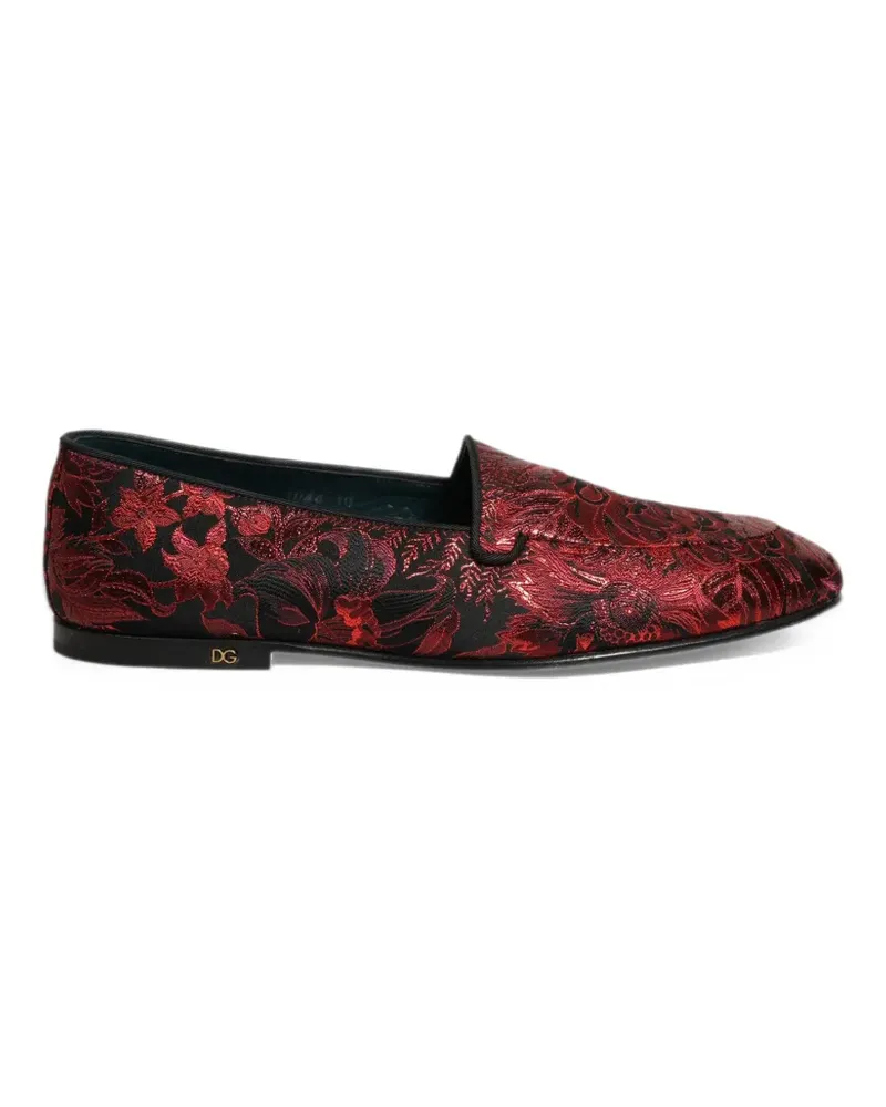 Dolce & Gabbana Loafer mit Blumenmuster - Rot Rot