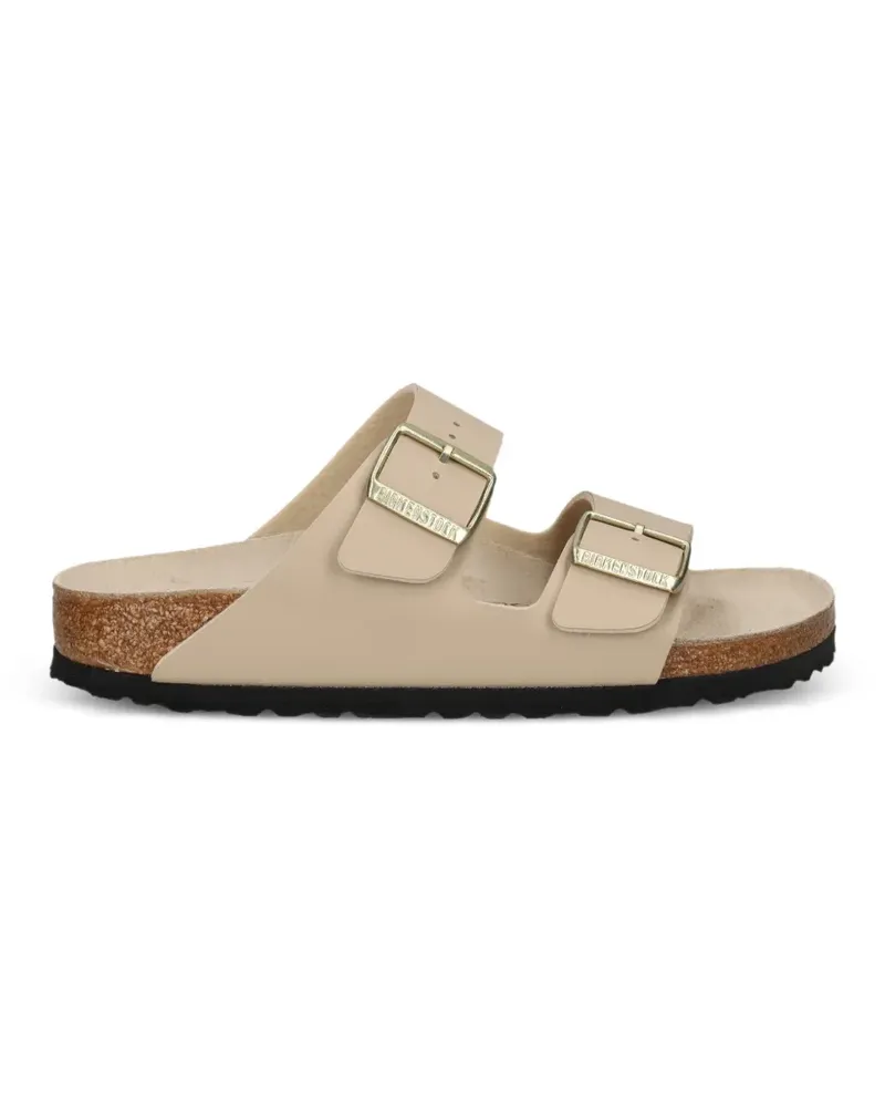 Birkenstock Arizona Pantoletten mit Schnallen - Nude Nude